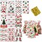 Wrapables Christmas Cellophane Treat Bags With Twist Ties for Candy, Cookies, Treats, Gifts and Party Favors (100pcs), Santa and Friends